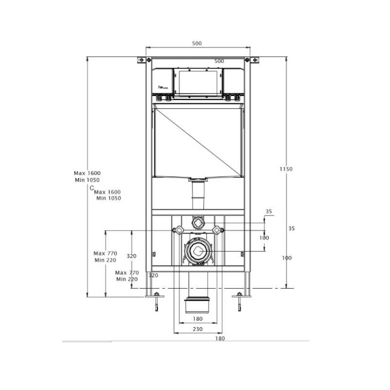 Инсталляция для подвесного унитаза 3/6л.AZARIO
