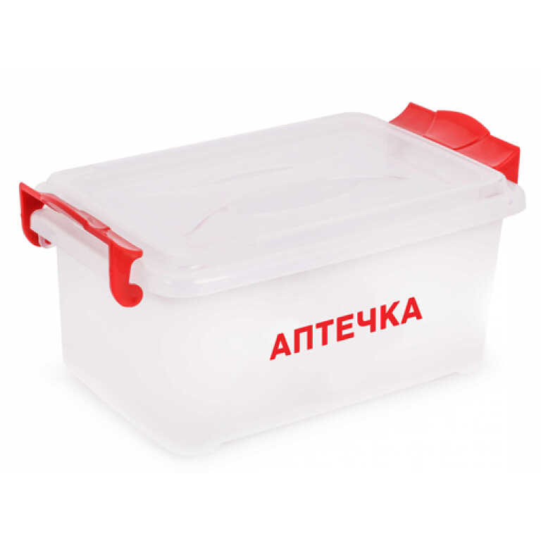 Контейнер "Аптечка" 2,5л прямоугольный (с ручками) (уп.15)