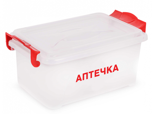 Контейнер "Аптечка" 2,5л прямоугольный (с ручками) (уп.15)