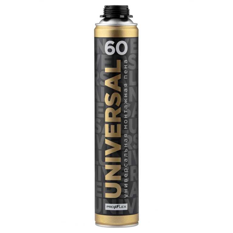 Пена монтажная PROFFLEX UNIVERSAL 60л 850мл (820гр) (12шт)