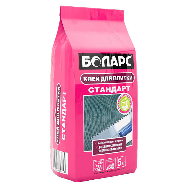 Клей для плитки БОЛАРС Стандарт (5кг)