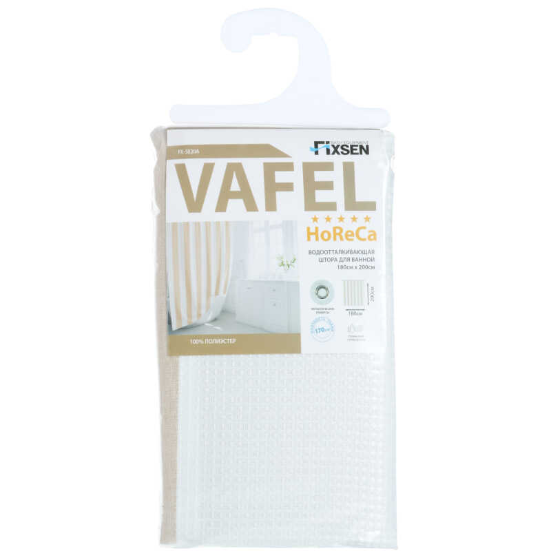 Шторка для ванной бежевый VAFEL Fixsen