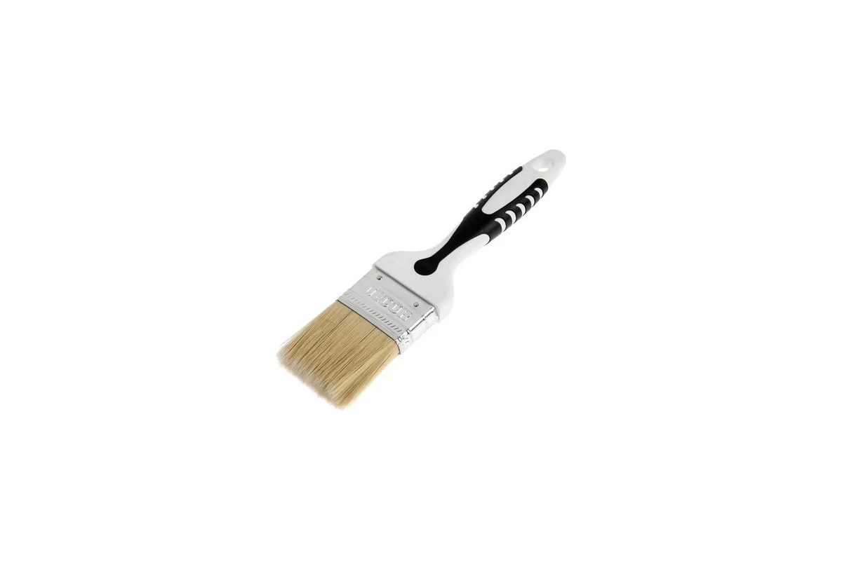 Кисть плоская 120х25мм DECOR Намерение Black White смешанная щетина двухкомпонентная ручка 880-120 (6/24)
