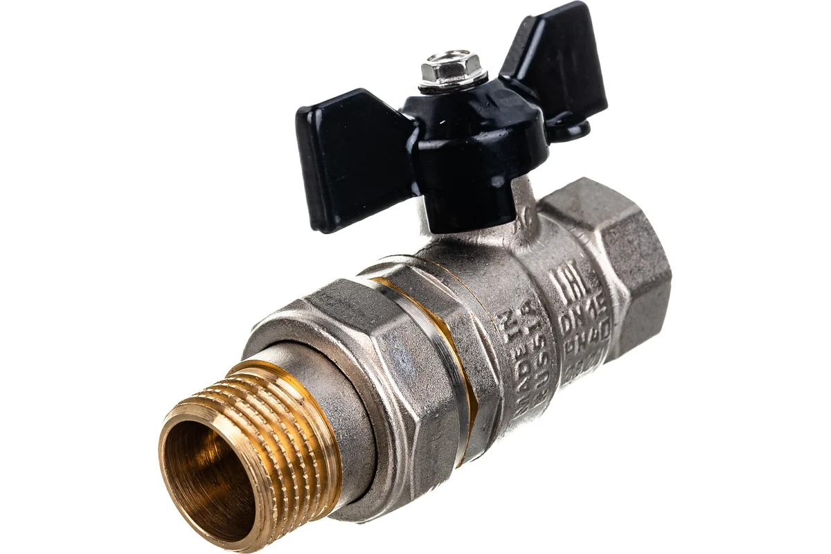 Кран шар. лат. никель RAFTEC Black DN15 (1/2'') В/Н бабочка Кран шар. лат. никель RAFTEC Black DN15 (1/2'') В/Н бабочка
