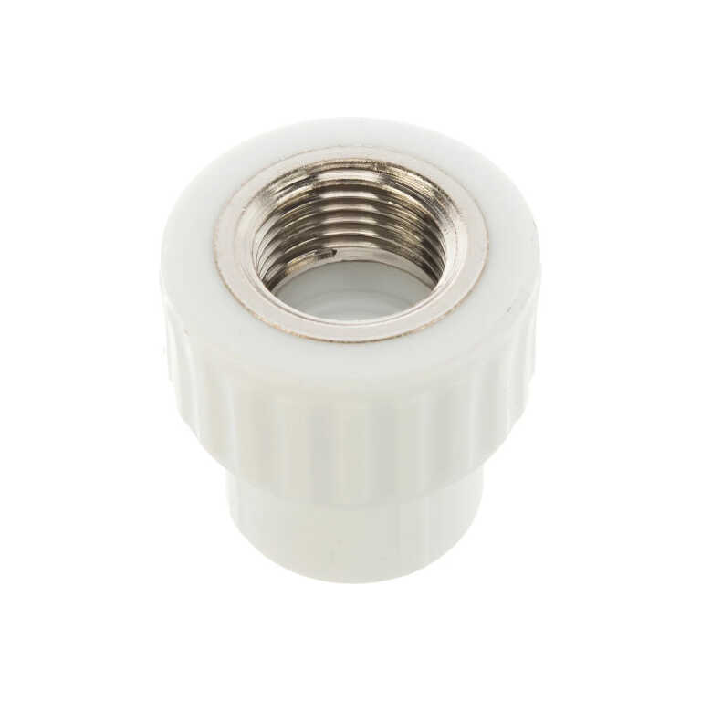 Муфта PP-R комбинированн белый Ду 20х1/2 ВР VALFEX (150/30)