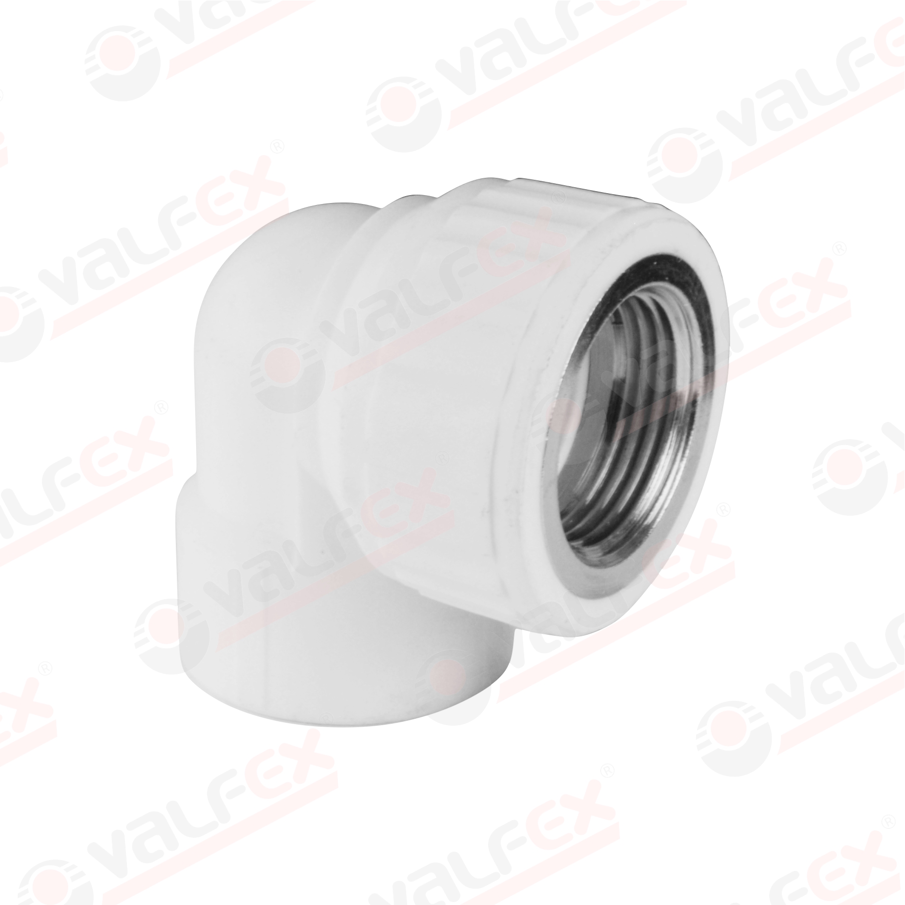 Угольник PP-R белый комбинир. ВР Дн 25х1/2" VALFEX (90/15) Угольник PP-R белый комбинир. ВР Дн 25х1/2" VALFEX (90/15)