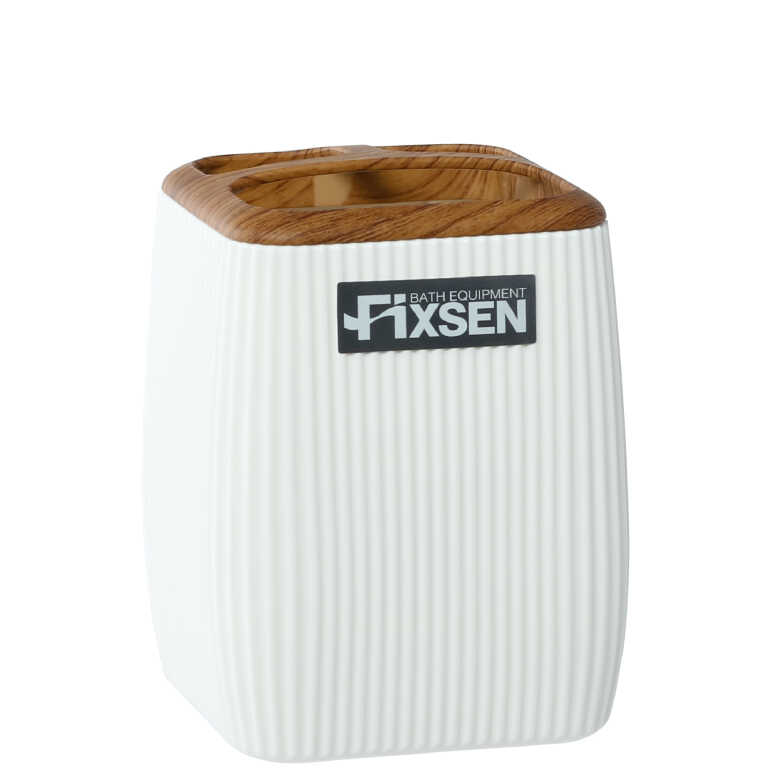 Стакан для зубных щеток WHITE WOOD Fixsen