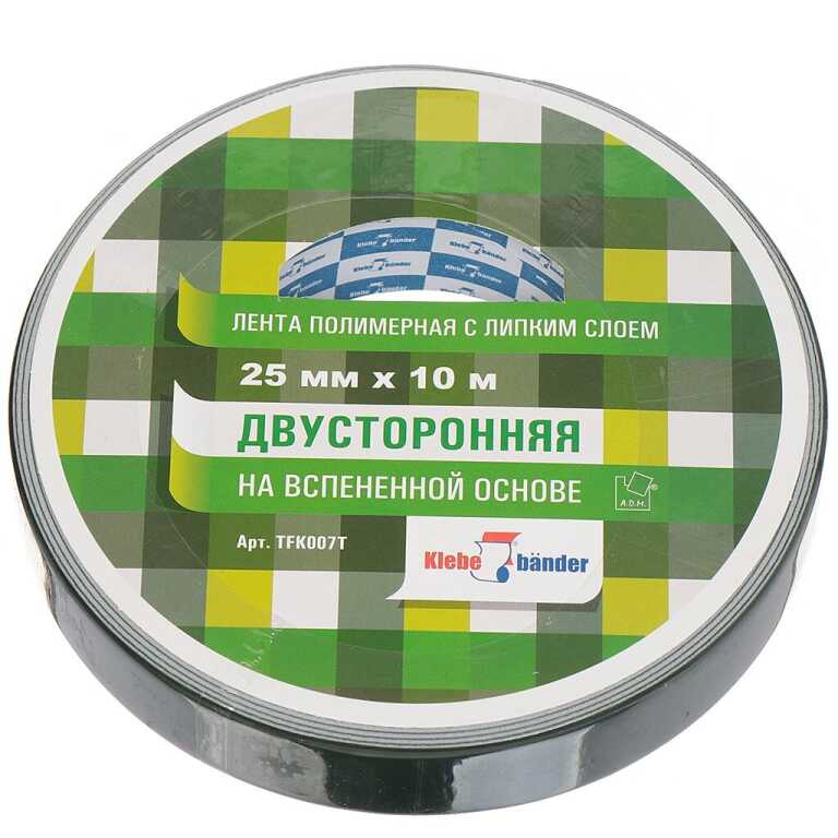 Двусторонняя зеркальная лента на вспененной основе 25мм х 10м Klebebander/6 TFK007T