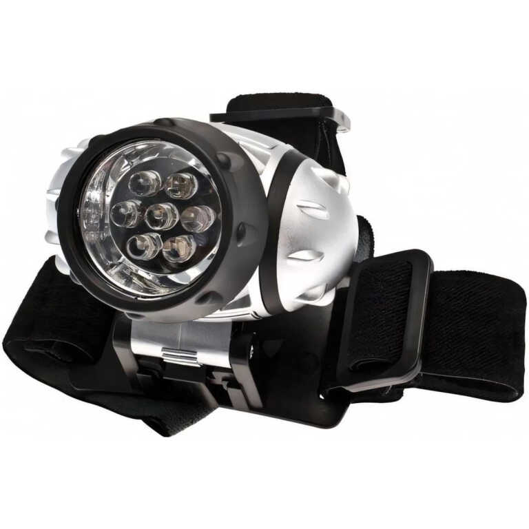 Космос фонарь налобный H7LED (3xR03 в компл.), серебр./пластик, 3 режима