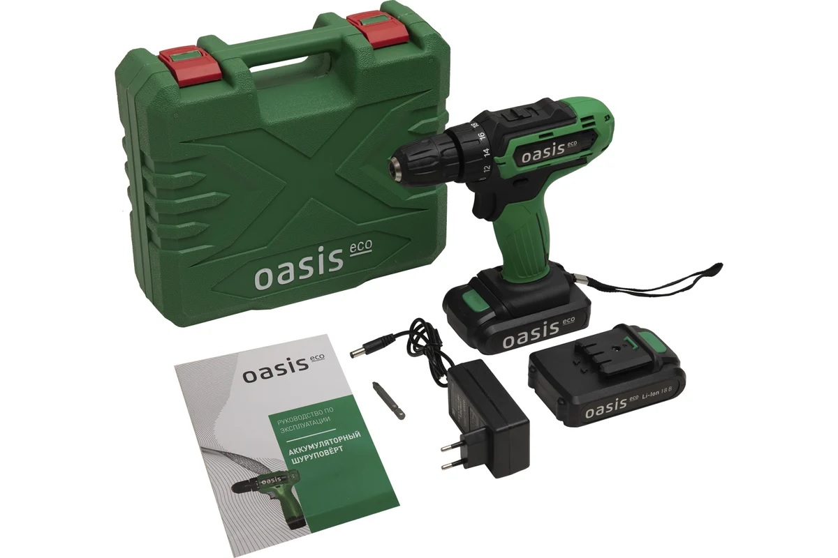Шуруповерт аккумуляторный Oasis AS-18V Eco (J)