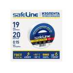Изолента ПВХ белая 20м 19мм SAFELINE