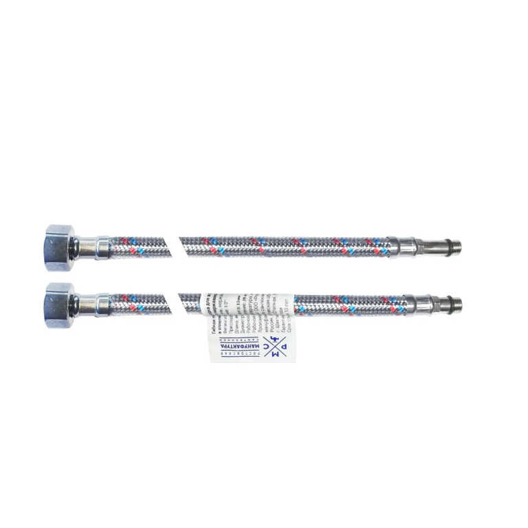 Гибкая подводка для смесителей М10*1/2"  0,8 м. РМС (силик.оболочка)