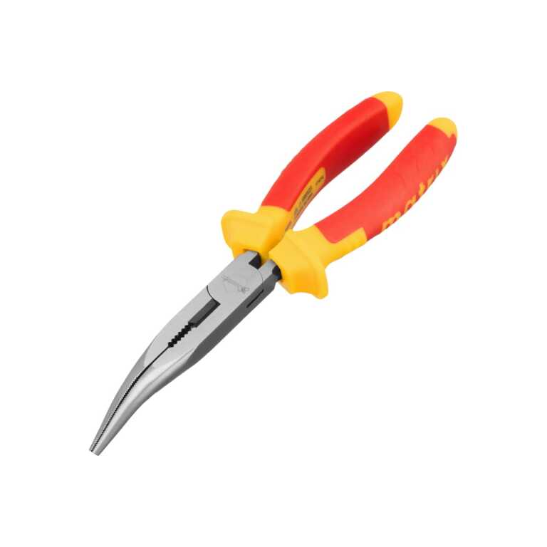 Длинногубцы диэлектрические 200мм MATRIX Professional Insulated изогнутые двухкомпонентные рукоятки