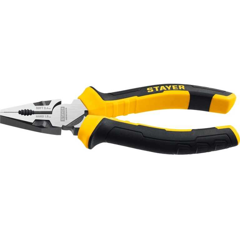 Плоскогубцы 160мм STAYER Hercules CS55 двухкомпонентные рукоятки
