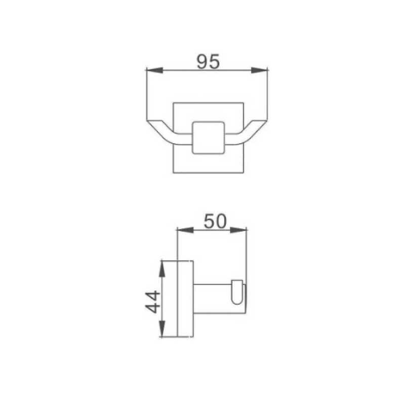 Крючок двойной черный HAIBA HB8905-2