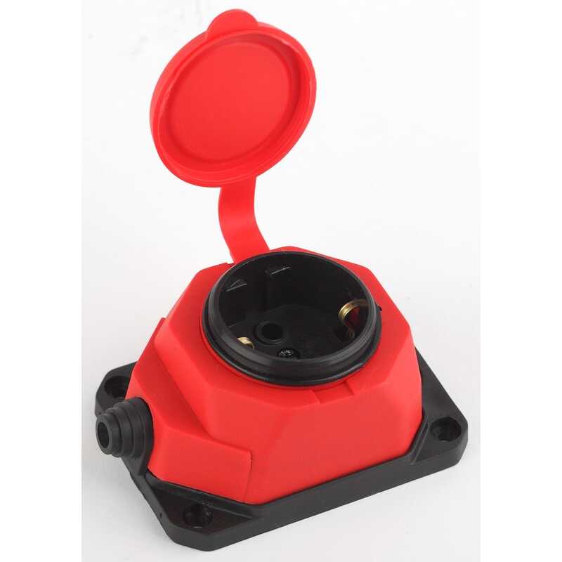 Колодка 1гн с З/К красная каучук с крышкой IP44 K-1e-RED-IP44 ЭРА