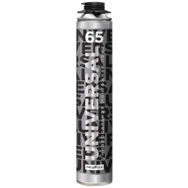 Пена монтажная PROFFLEX UNIVERSAL 65л 850мл (820гр) (12шт)