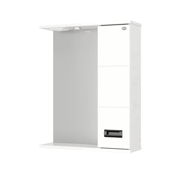 Зеркало-шкаф Onika Балтика Black 58.01 правое LED-светильник