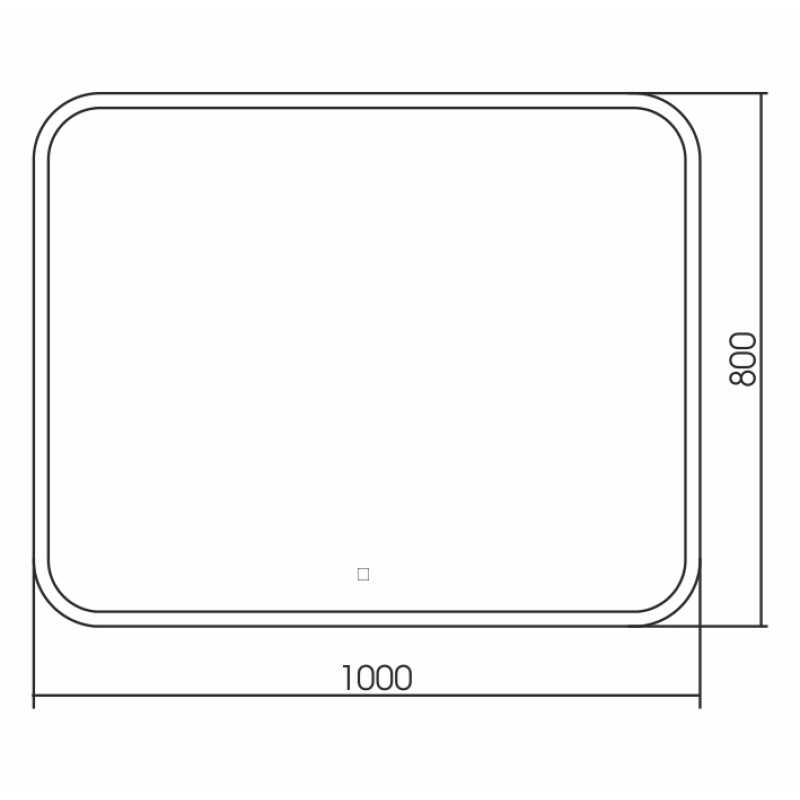 Зеркало AZARIO Стив 1000х800, LED-подсветка и диммером, сенсорный выкл.