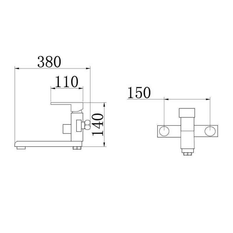 Смеситель для ванны РМС Д35 SL144-006E