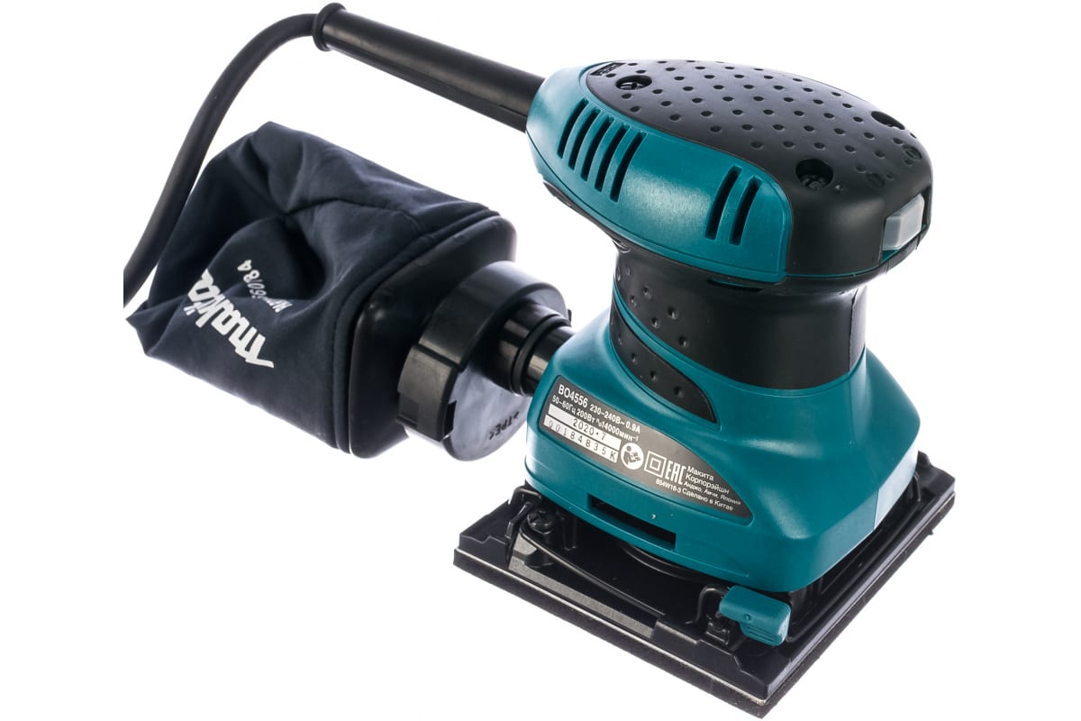 Шлифмашина вибрационная MAKITA BO4556 (200 Вт, 112/102 мм, раб.ход 1,5мм, 1,1кг, коробка)