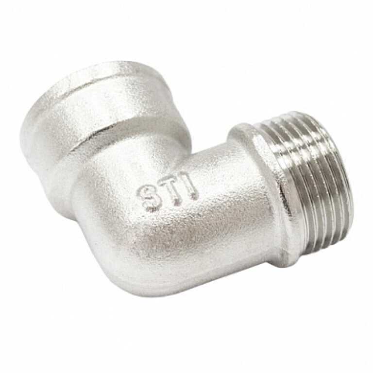 Угольник 3/4" ВР/НР никель STI
