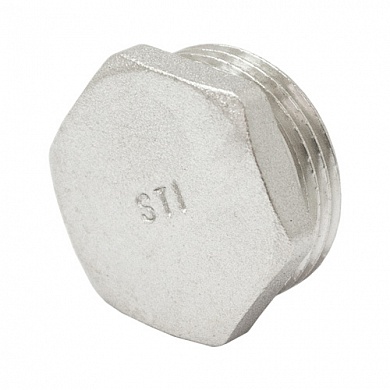 Заглушка НИКЕЛИРОВАННАЯ резьбовая 3/4" НР STI