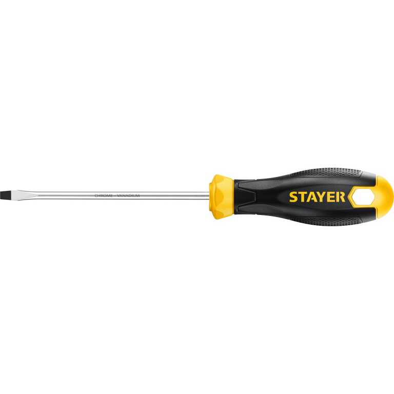Отвертка шлицевая SL4x100мм STAYER Hercules CrV двухкомпонентная рукоятка