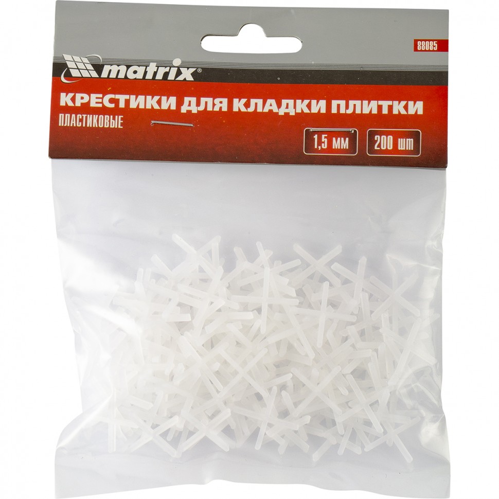 Крестики для кафеля 1,5мм MATRIX (200шт) Крестики для кафеля 1,5мм MATRIX (200шт)