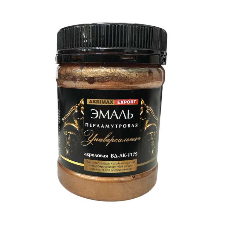 Эмаль акриловая перламутровая AKRIMAX-EXPORT, бронза,  0,23 кг