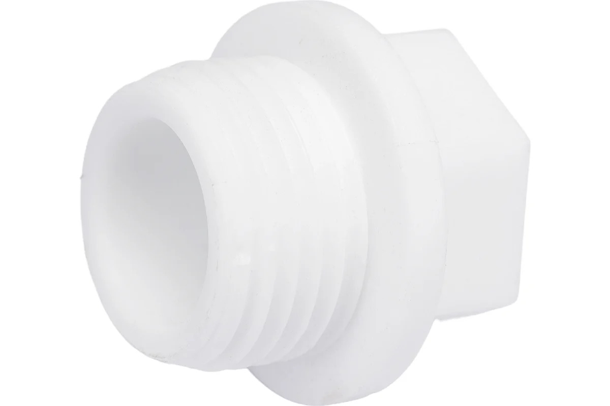 Заглушка PP-R белая Ду20*1/2" НР VALFEX