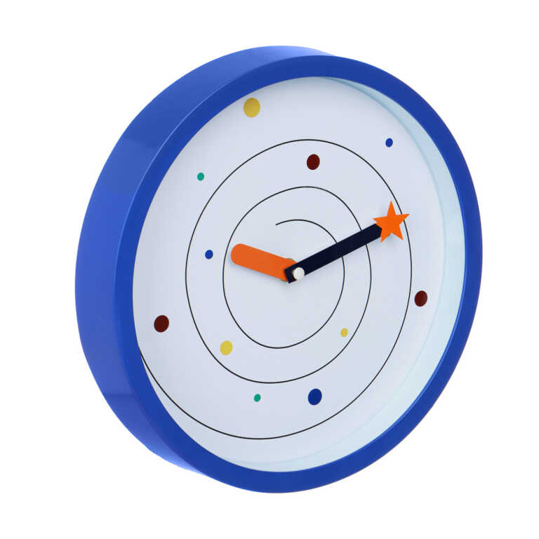 Часы настенные круглые, пластик, 25,4х25,4х4,2 см, 1xАА, синие LADECOR CHRONO