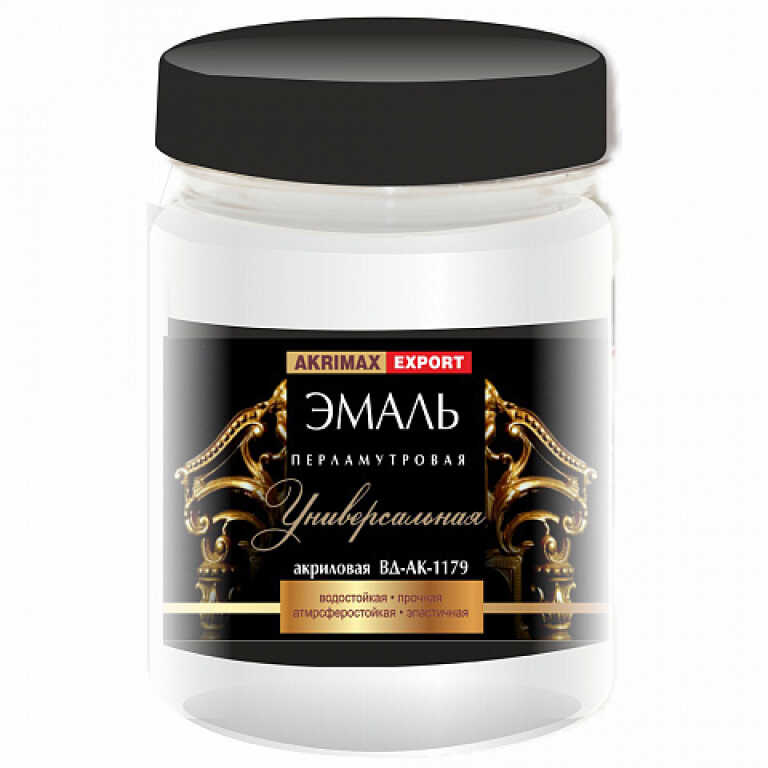 Эмаль акриловая перламутровая AKRIMAX-EXPORT, жемчуг,  0,23 кг
