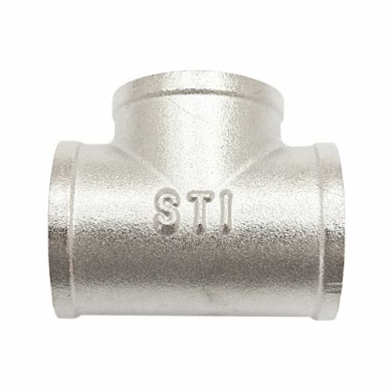 Тройник 3/4" ВР-ВР-ВР никелир. STI