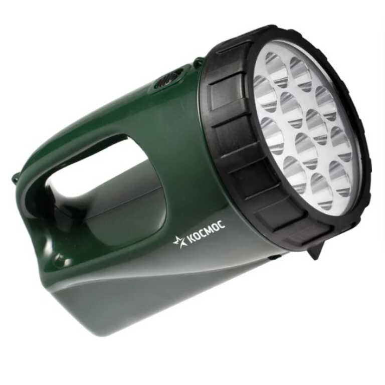 Космос фонарь-прожектор 9199LED (акк. 4V 3Ah) 12св/д (250lm)+ПОДАРОК фонарь ручной