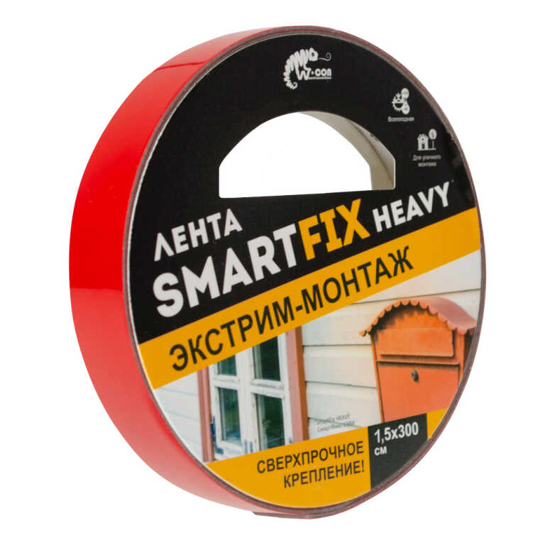 Лента монтажная всепогодная W-con SmartFix HEAVY, 1,9*300см, серая