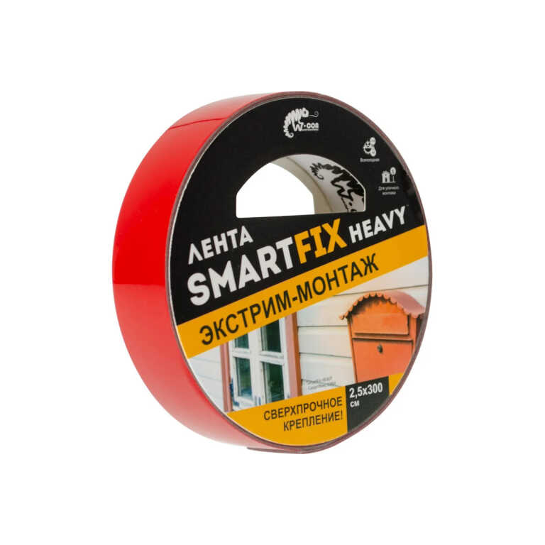 Лента монтажная всепогодная W-con SmartFix HEAVY, 2,5*300см, серая/10 SFV2530G