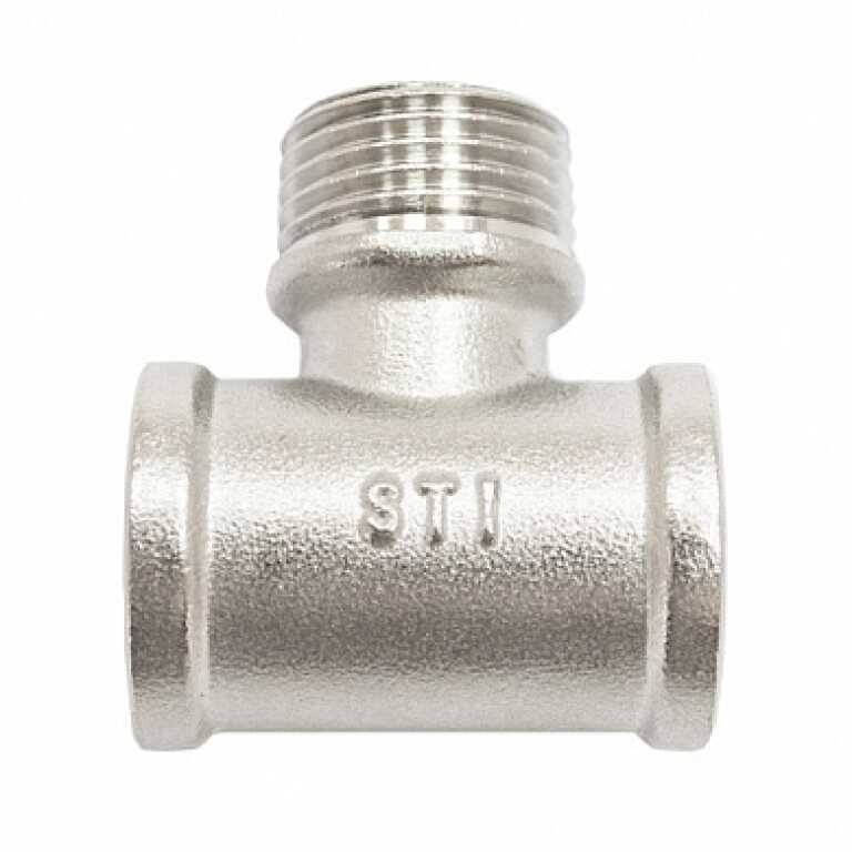 Тройник 3/4" ВР-НР-ВР никелир. STI