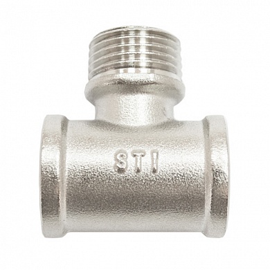 Тройник 3/4" ВР-НР-ВР никелир. STI