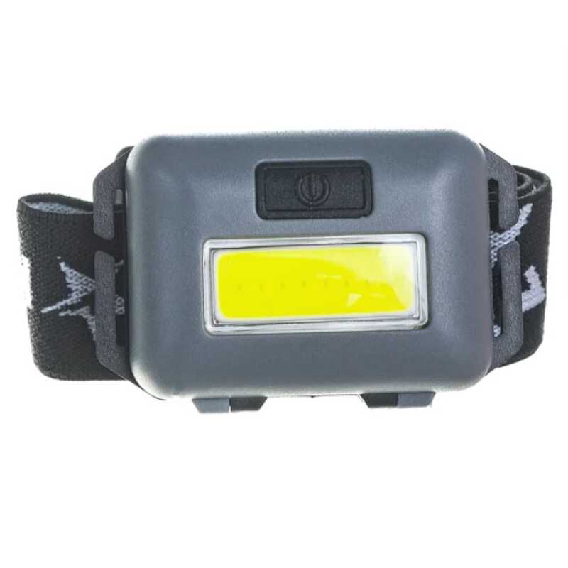 Космос фонарь налобный H101-COB (3xR03) чёрный/пласт