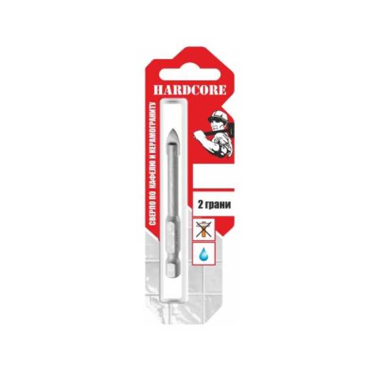Сверло 16мм по керамограниту и керам.плитке "Hardcore" 2 грани