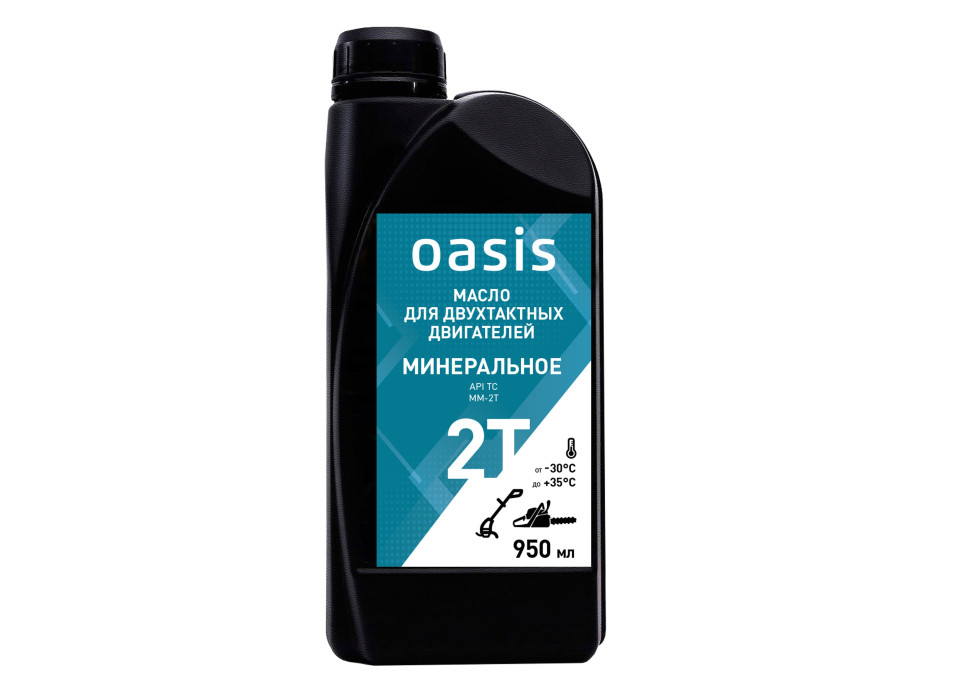 Масло 2-х тактное для двигателя минеральное 0,95л OASIS ММ-2Т