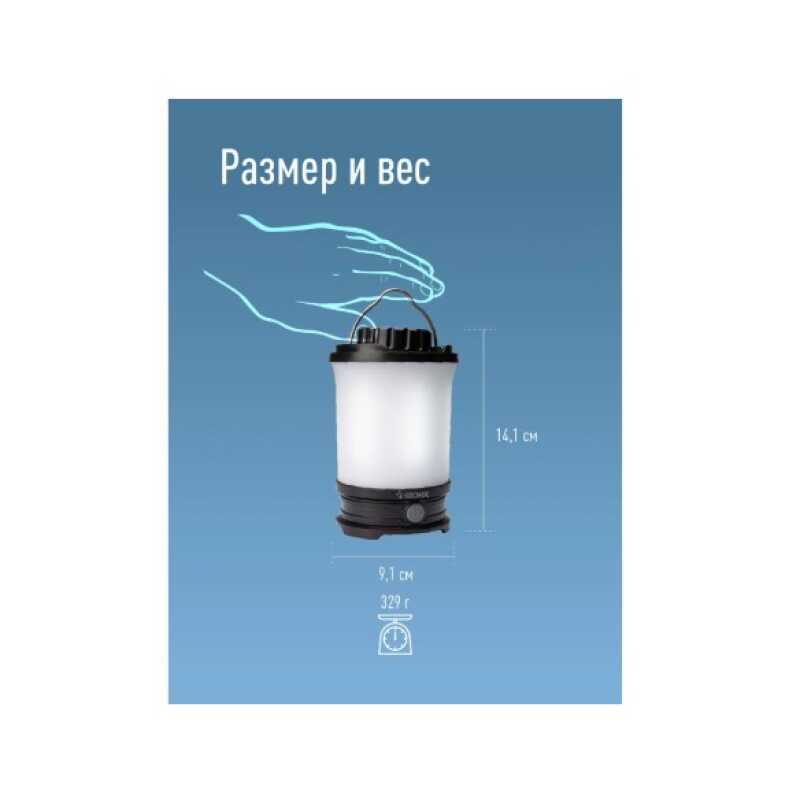 Космос фонарь кемпинговый KOS604Lit (лит.акк.3,7V4,4Ah) ABS,ручка для подв,IP55