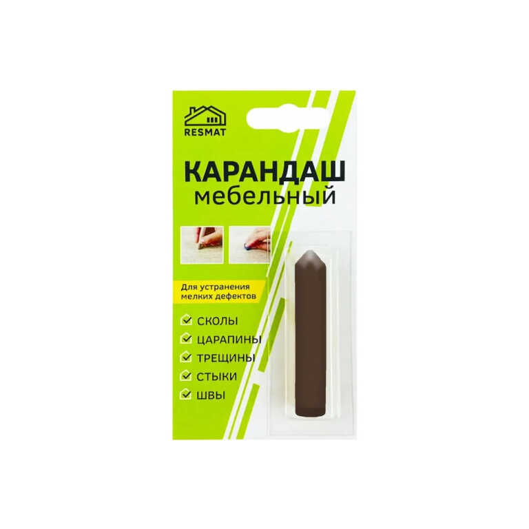 Карандаш мебельный, цвет венге темный (блистер) Resmat