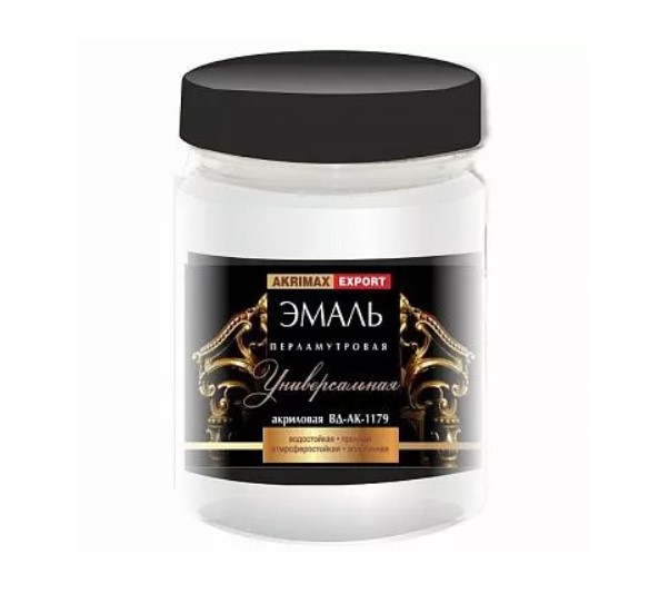 Эмаль акриловая перламутровая AKRIMAX-EXPORT, серебро,  0,23 кг
