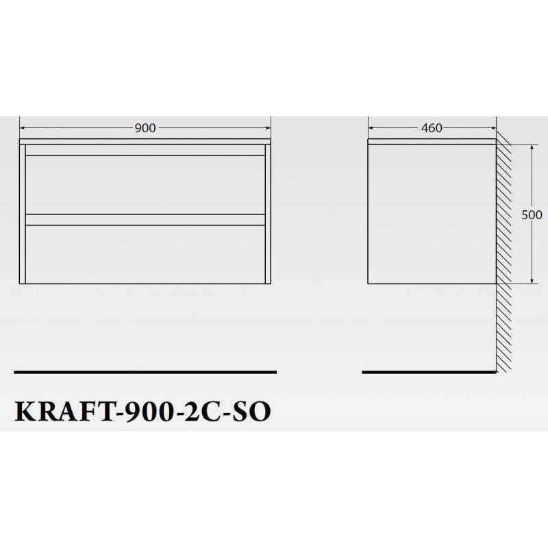 Комплект Тумба подвесная под раковину BelBagno KRAFT