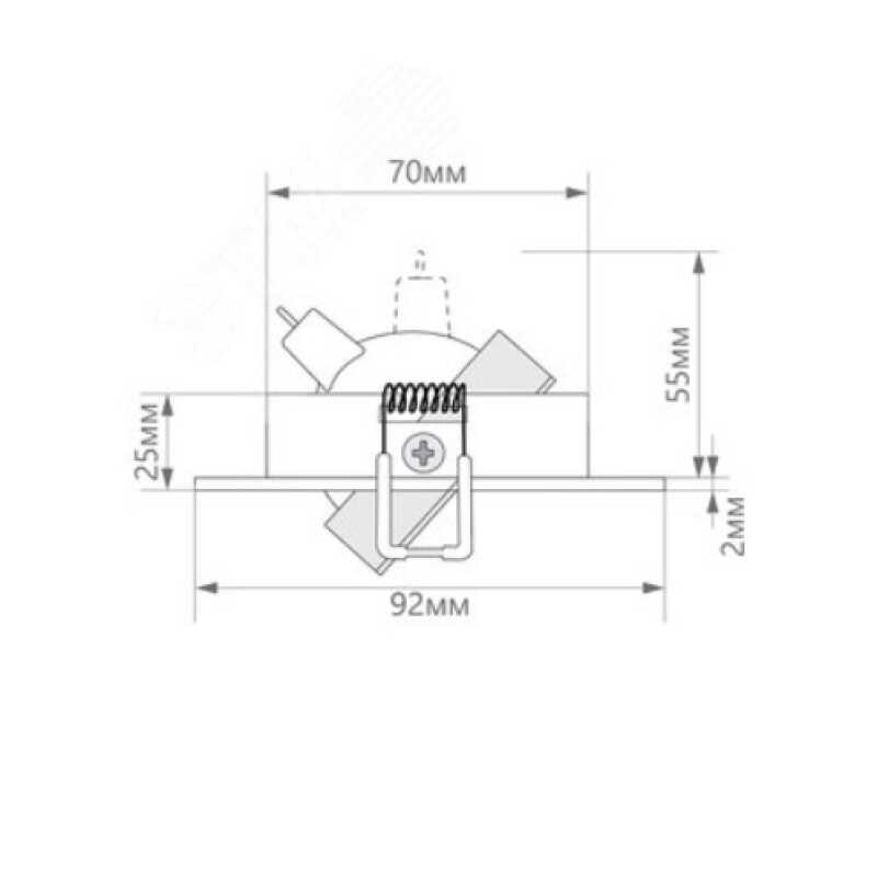 Светильник потолочный MR16 ИВО-50w G5.3 поворотный (DL2801) хром