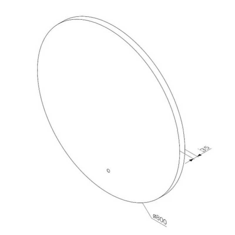 Зеркало AM.PM X-Joy 800х800, LED-подсветкой, ИК-сенсором, круглое